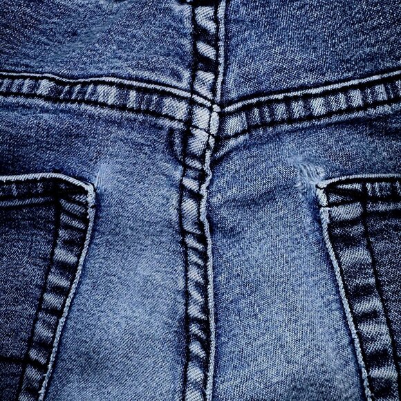 Jag Women's Y2K Distressed Straight Leg Stretch Denim Jeans Size 10 Mid Rise - Picture 8 of 11